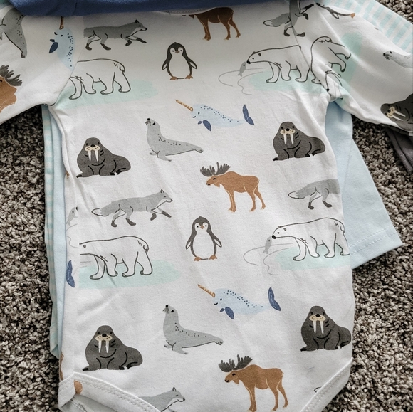 NWT bundle of 5 bodysuits, 9-12 months - Picture 3 of 7